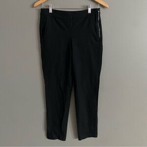 Kit And Ace Black Ankle Cropped Trousers Side Zip Womens Size 4